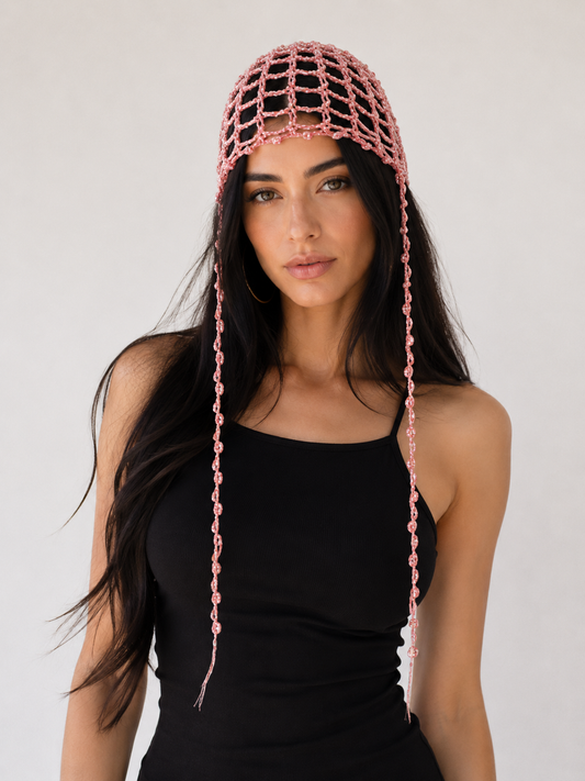 Pink Bling Mesh Cap